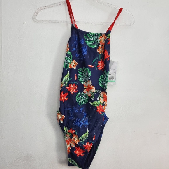 Speedo Printed Tie Back One Piece - Picture 3 of 9